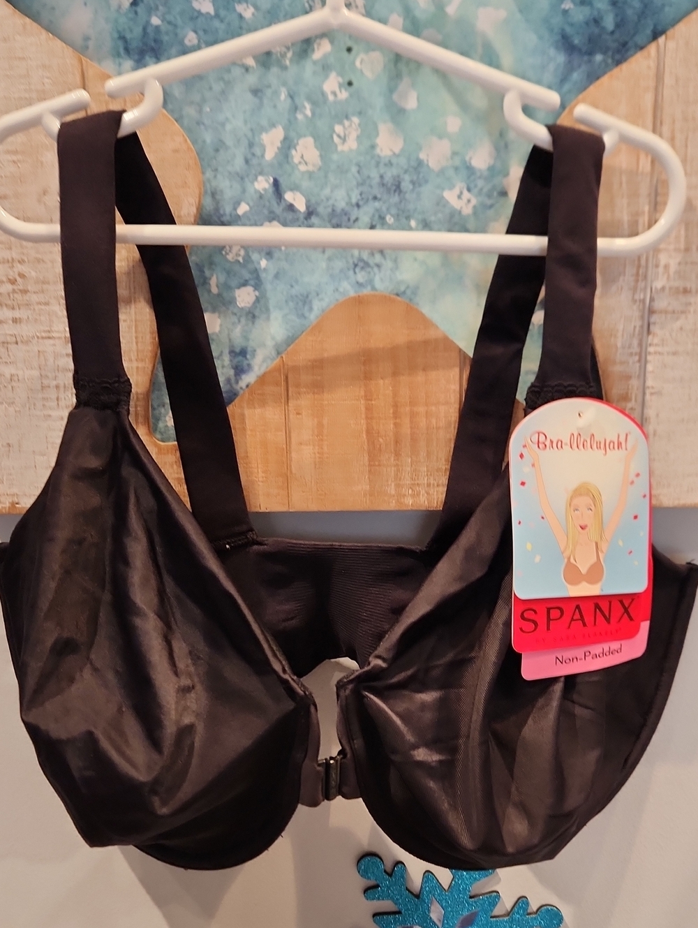 NWT SPANX Bra-Llelujah! Black Front-Closure Non-Padded Bra Sz 40DD